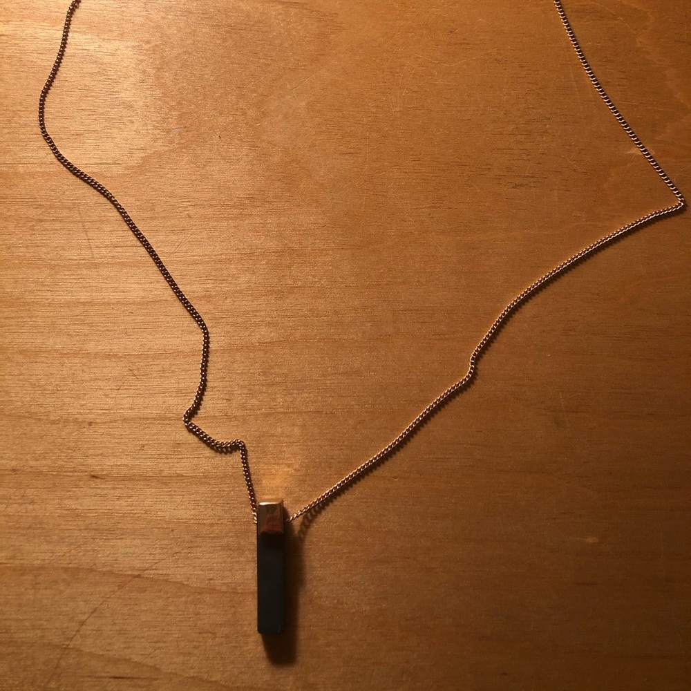 Solid black statement necklace